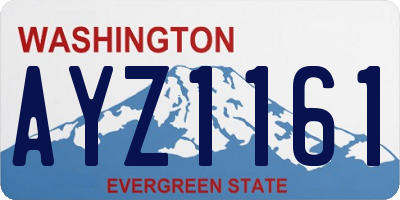 WA license plate AYZ1161