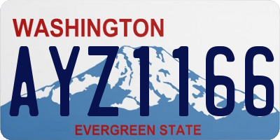 WA license plate AYZ1166