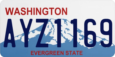 WA license plate AYZ1169