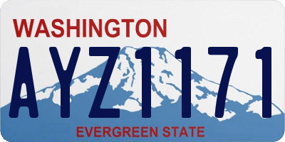 WA license plate AYZ1171