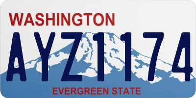 WA license plate AYZ1174