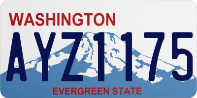 WA license plate AYZ1175