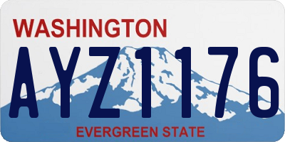 WA license plate AYZ1176