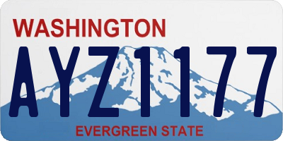 WA license plate AYZ1177