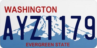 WA license plate AYZ1179