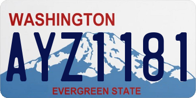 WA license plate AYZ1181