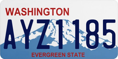 WA license plate AYZ1185