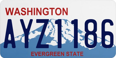 WA license plate AYZ1186