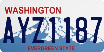 WA license plate AYZ1187