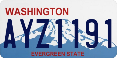 WA license plate AYZ1191