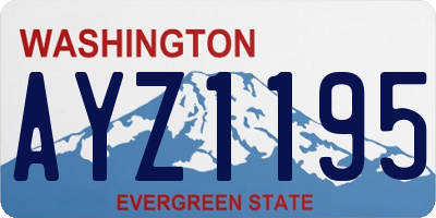 WA license plate AYZ1195