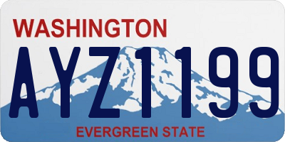 WA license plate AYZ1199