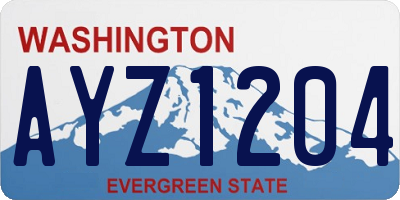 WA license plate AYZ1204