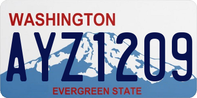 WA license plate AYZ1209