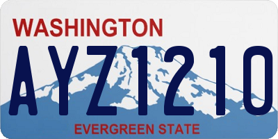 WA license plate AYZ1210