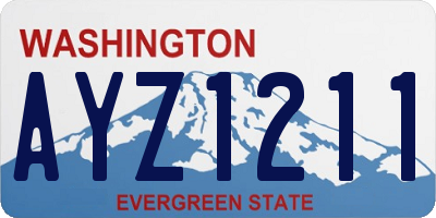 WA license plate AYZ1211