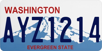 WA license plate AYZ1214