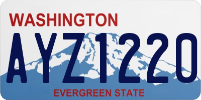 WA license plate AYZ1220