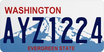 WA license plate AYZ1224