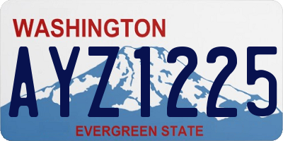 WA license plate AYZ1225