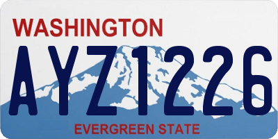 WA license plate AYZ1226