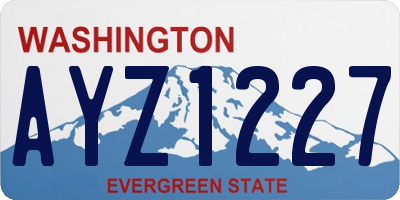 WA license plate AYZ1227