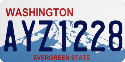 WA license plate AYZ1228