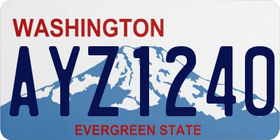 WA license plate AYZ1240