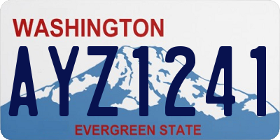 WA license plate AYZ1241