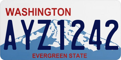 WA license plate AYZ1242