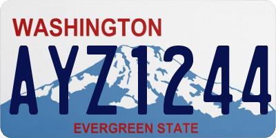 WA license plate AYZ1244