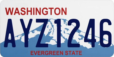 WA license plate AYZ1246