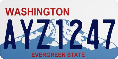 WA license plate AYZ1247