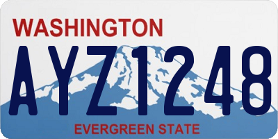 WA license plate AYZ1248