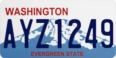 WA license plate AYZ1249