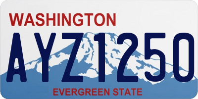 WA license plate AYZ1250