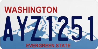 WA license plate AYZ1251