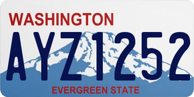 WA license plate AYZ1252