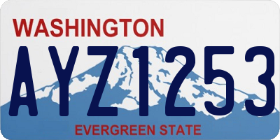 WA license plate AYZ1253