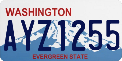 WA license plate AYZ1255