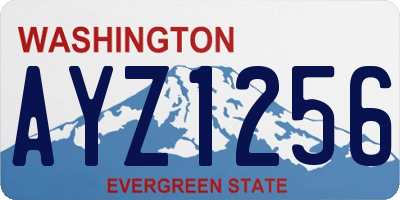 WA license plate AYZ1256