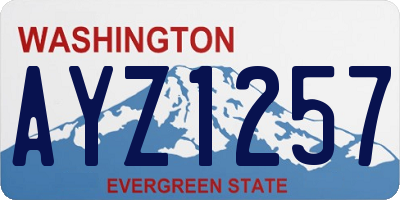 WA license plate AYZ1257