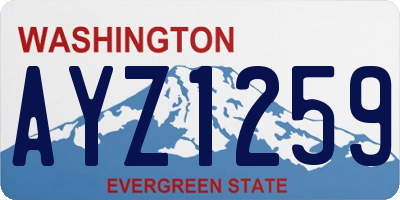 WA license plate AYZ1259