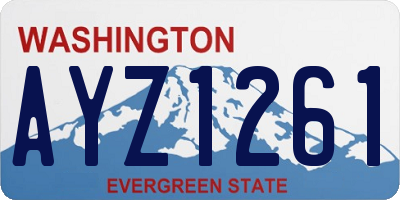 WA license plate AYZ1261