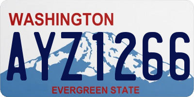 WA license plate AYZ1266