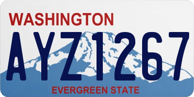 WA license plate AYZ1267