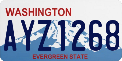 WA license plate AYZ1268