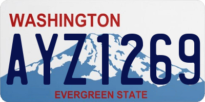 WA license plate AYZ1269