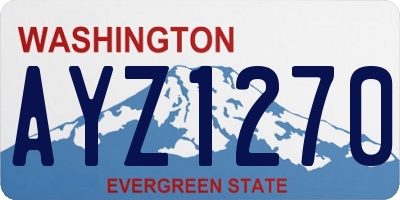 WA license plate AYZ1270