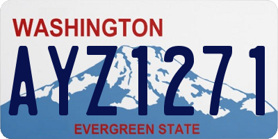 WA license plate AYZ1271